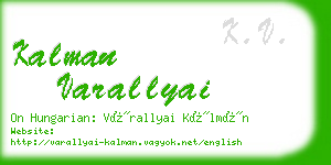 kalman varallyai business card